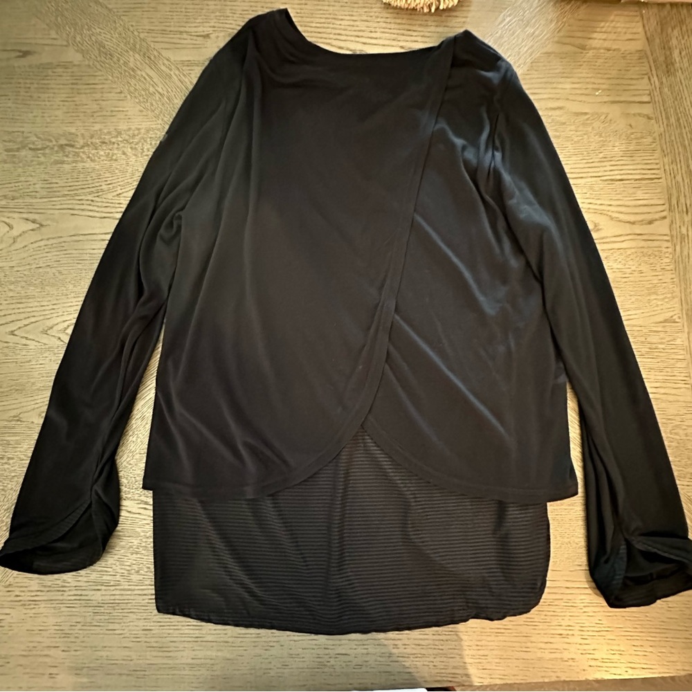 Harley-Davidson Black Partially Sheer Blouse Wings L